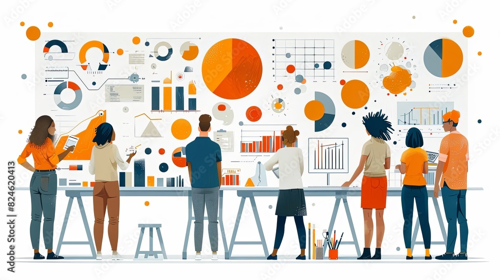 Set of design and development people illustrations. Flat design vector illustrations of graphic and web design and development, social media, creative process, app development Set of design and development people illustrations. Flat design vector illustrations of graphic and web design and development, social media, creative process, app development