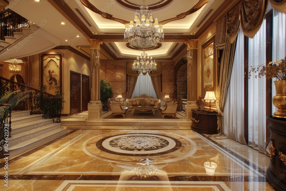 Obraz premium Classical Entrance Hall Interior