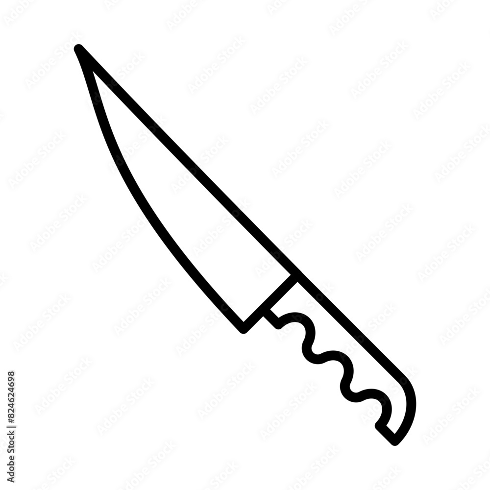 Chefs knife line icon Chefs knife line icon