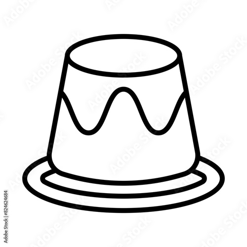 Pudding line icon