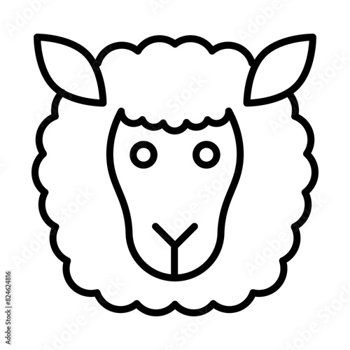 Lamb line icon