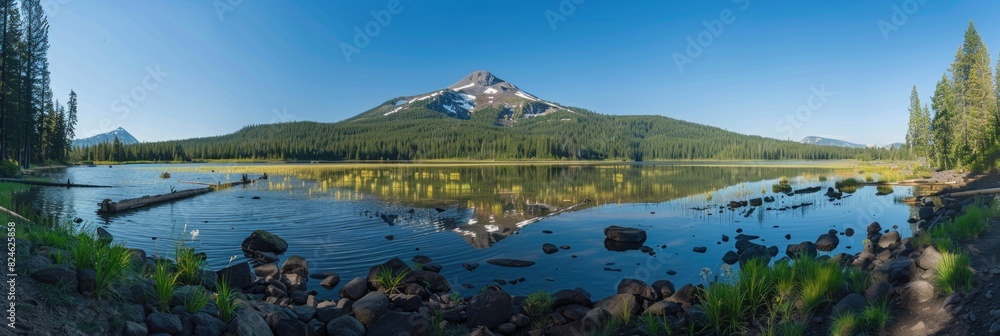 Outdoors Adventure in Bend, Oregon: Captivating Sparks Lake and Cascade Mountains View