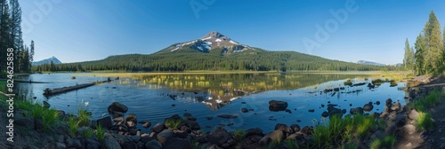 Outdoors Adventure in Bend, Oregon: Captivating Sparks Lake and Cascade Mountains View