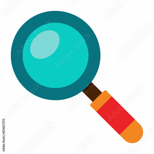 Magnifying glass icon illustration