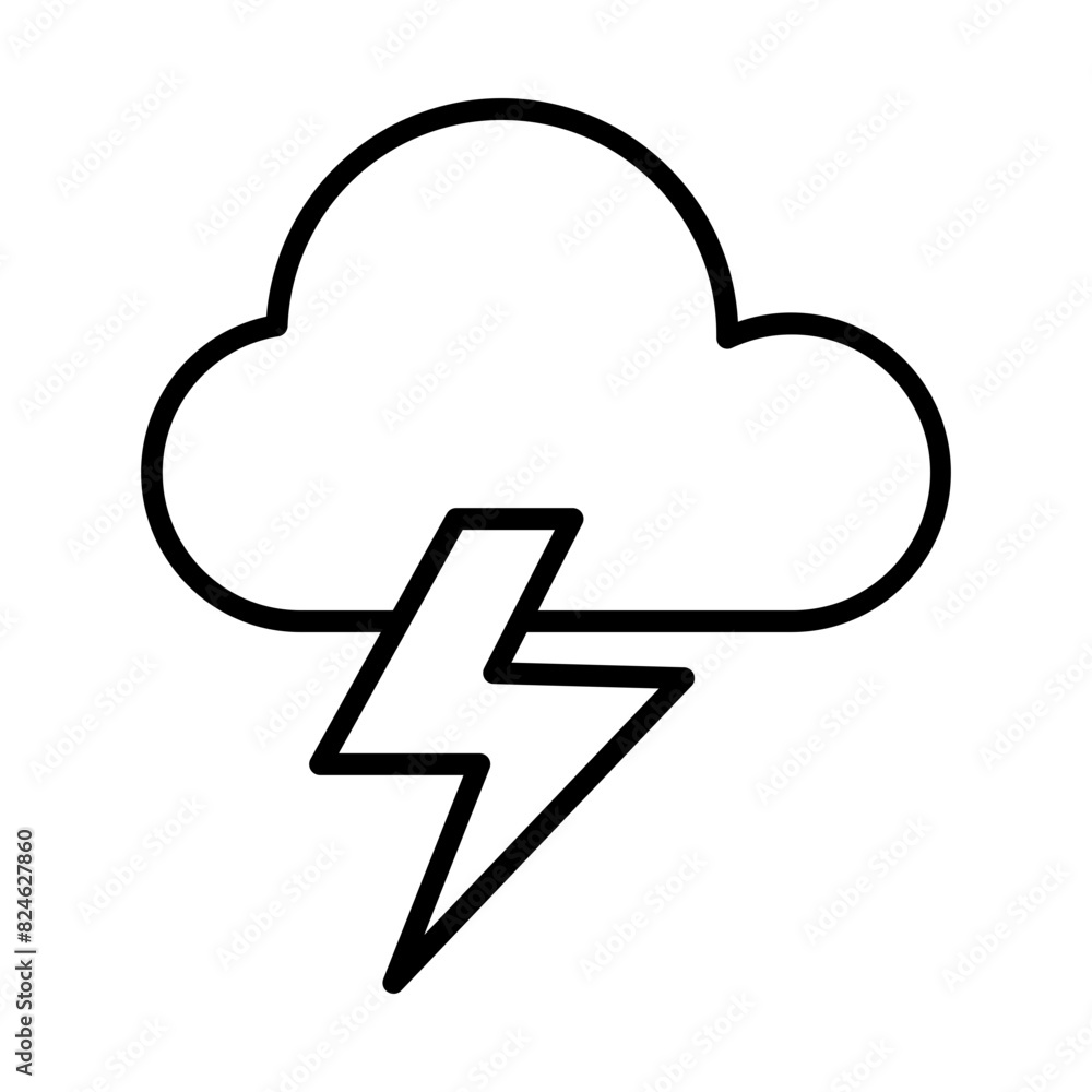 Storm line icon Storm line icon