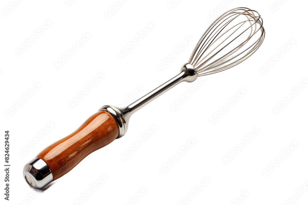 Fototapeta premium Whirling Wood: A Whisks Dance on a Blank Canvas on a White or Clear Surface PNG Transparent Background.