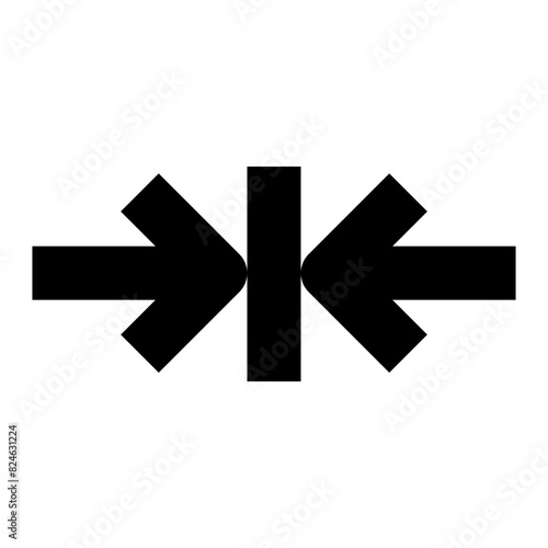 arrow compress horizontal line icon for ui website and application