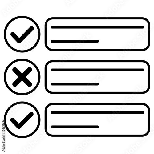 List Icon, Simple Icon Vector Design, best used for presentation, application, web and banner