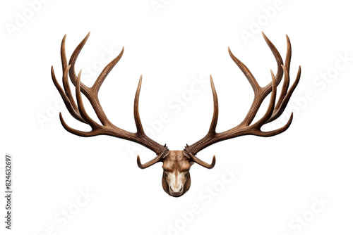 Majestic Stag Emerges From the Forest on a White or Clear Surface PNG Transparent Background.