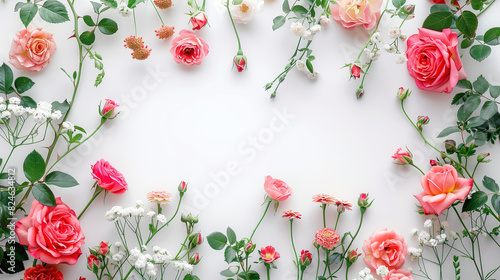 Bouquet of Flowers on White Surface