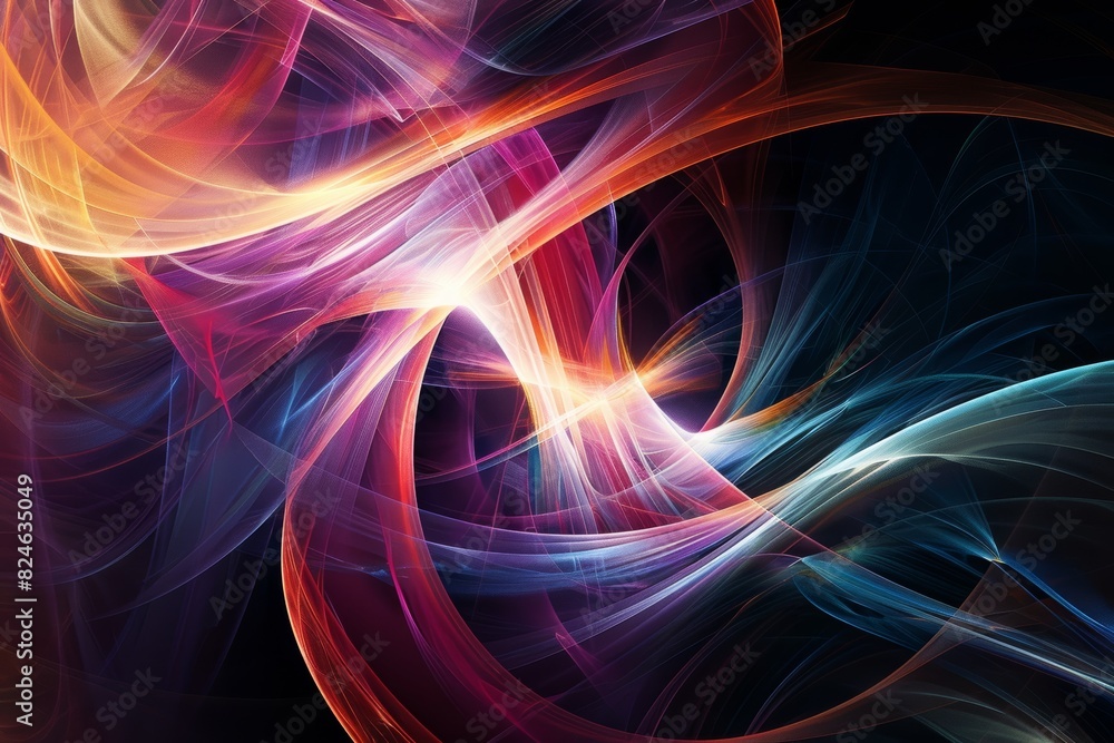 Naklejka premium Futuristic AI technology background with abstract patterns, neural networks, and digital elements.