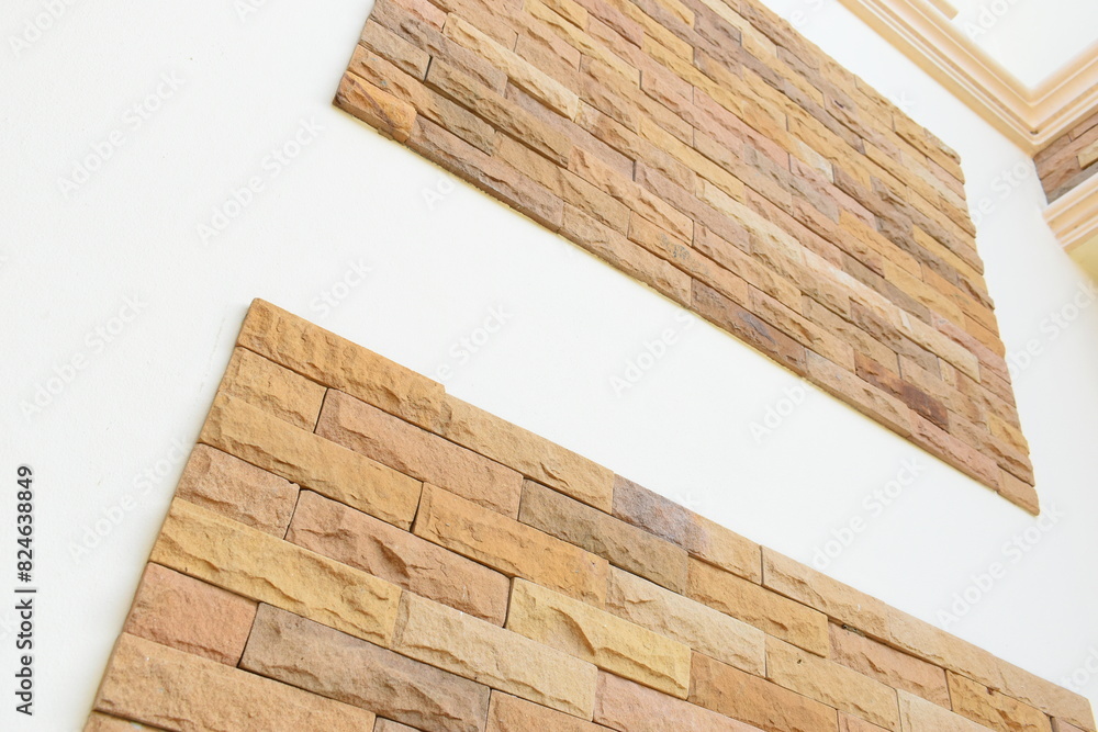 Fototapeta premium brown old brick wall background, exterior design for home