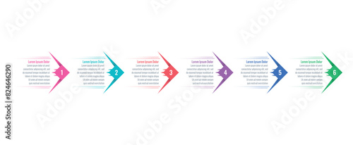 Infographic template for business, annual report, magazine, education world. vector infographic template. six step briefing template