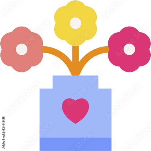 Vector Icon flower, lotus flower, flowwer design, flower pot, flower bouquet photo