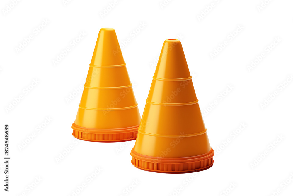 The Cones Tango on a White or Clear Surface PNG Transparent Background. The Cones Tango on a White or Clear Surface PNG Transparent Background.