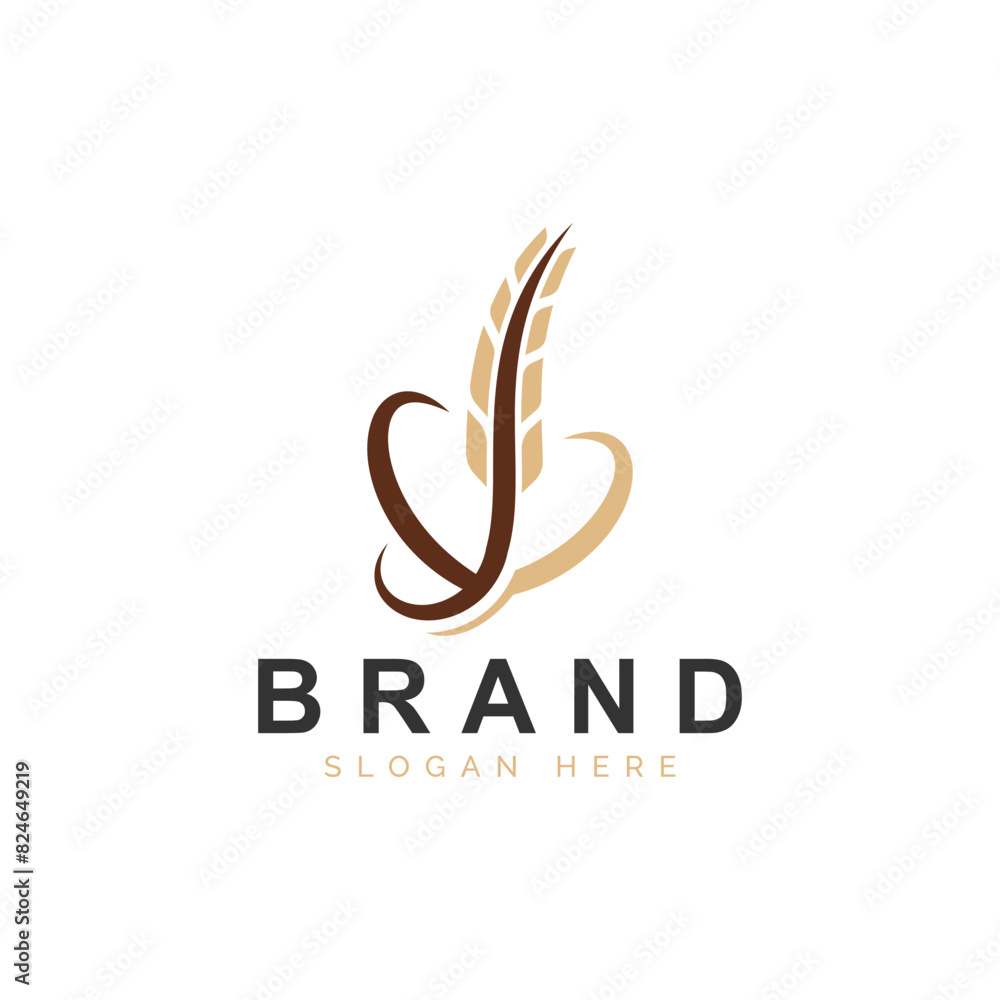 Wheat Grain for Bakery, Bread, Logo Design Vector Icon Illustration. Wheat Grain for Bakery, Bread, Logo Design Vector Icon Illustration.