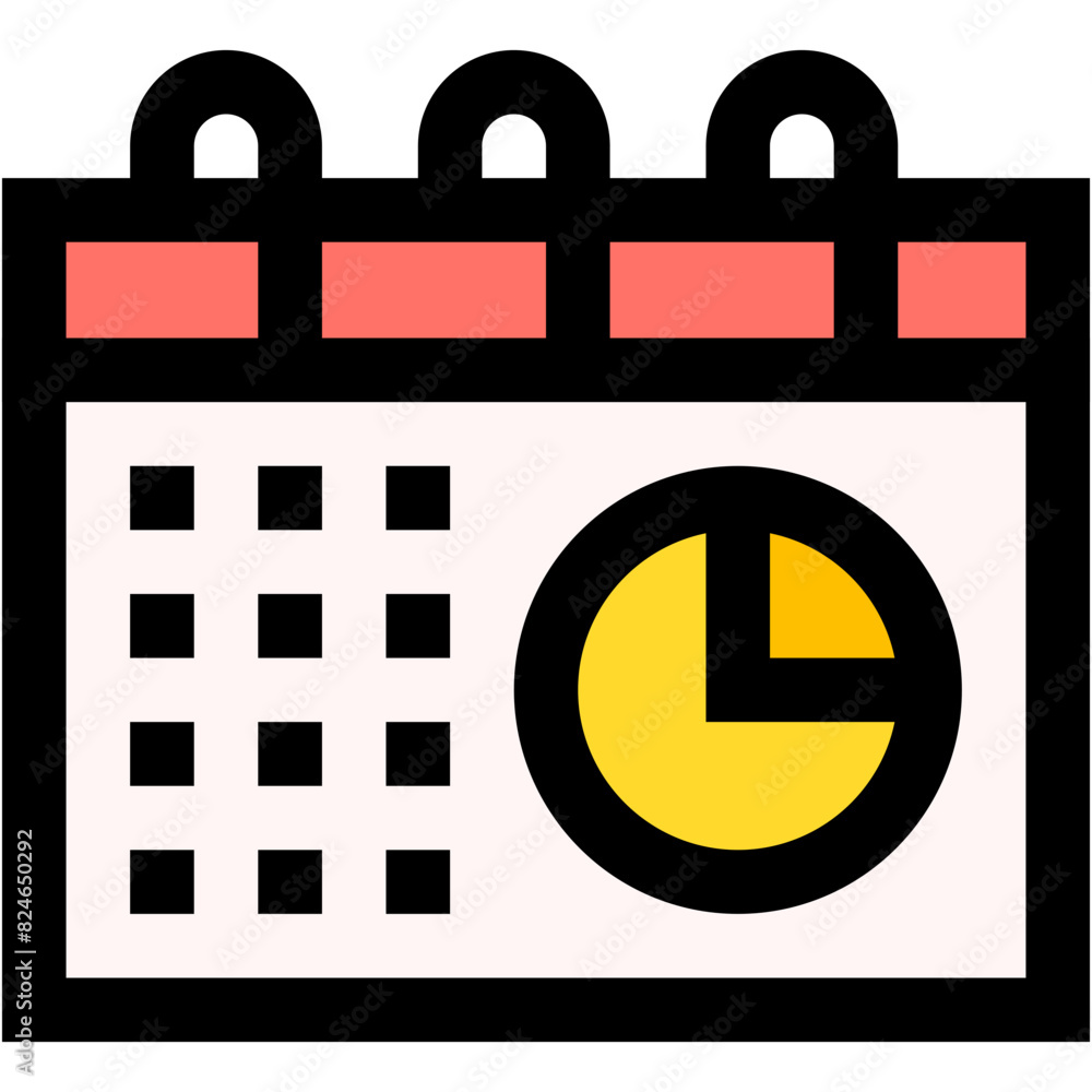 Vector Icon calendar, deadline, time, date, statistics Vector Icon calendar, deadline, time, date, statistics