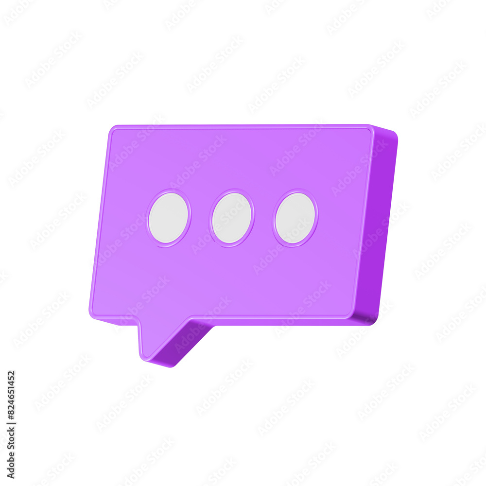 3D Realistic chat or online message 3D Realistic chat or online message