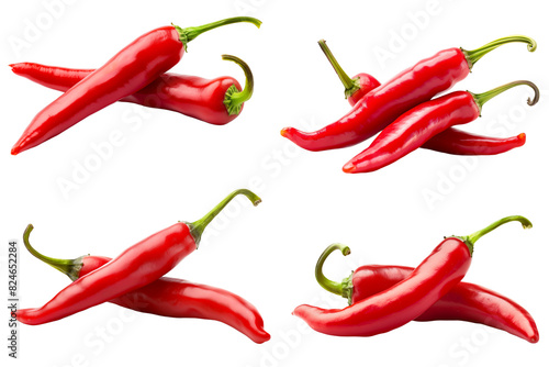 red chili peppers, cutout png image