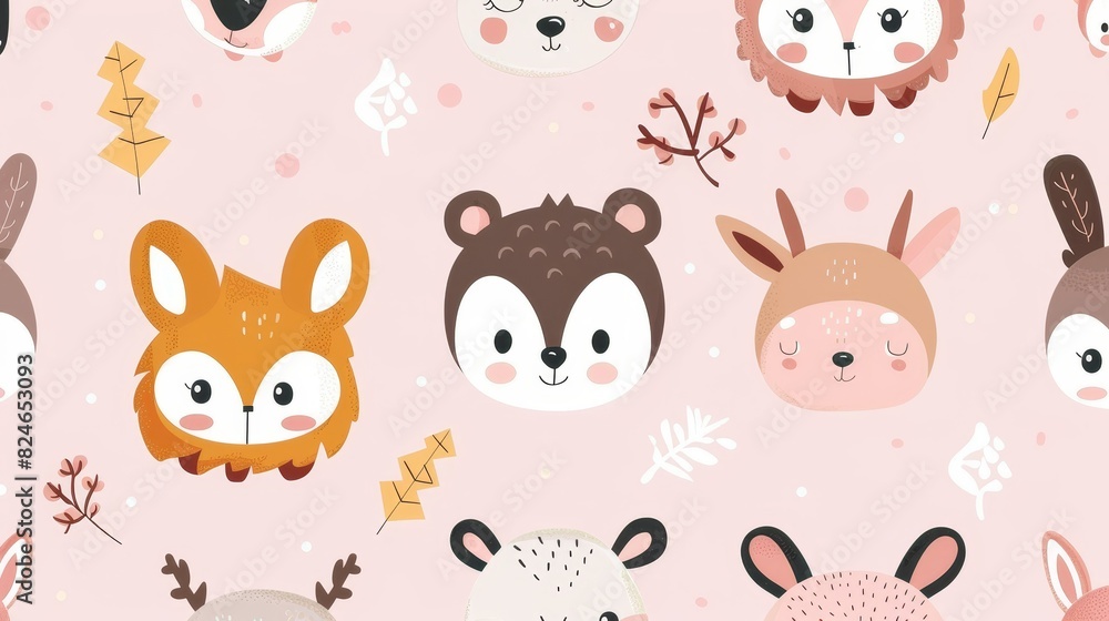 An illustration of a baby animal pattern for textile, posters, or cards. A baby animal pattern for textile and posters. A fabric baby pattern for fabric. A nursery baby pattern illustration. An illustration of a baby animal pattern for textile, posters, or cards. A baby animal pattern for textile and posters. A fabric baby pattern for fabric. A nursery baby pattern illustration.