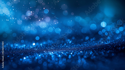 a close up of a blue background with a lot of lights photo