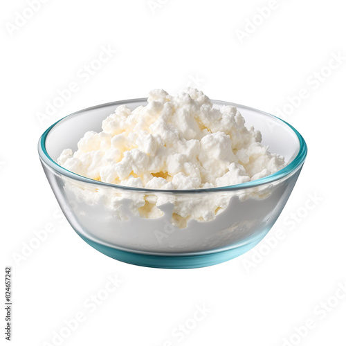 cottage cheese with cream, isolated on transparent background Remove png, Clipping Path, pen tool