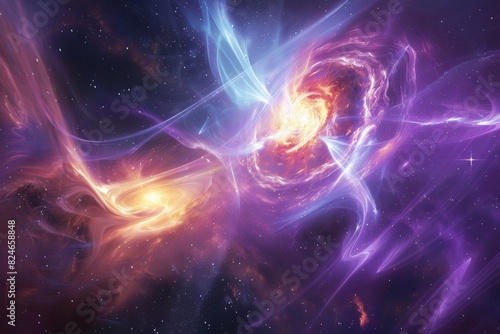 Artistic Representation of Plasma Waves in Outer Space 