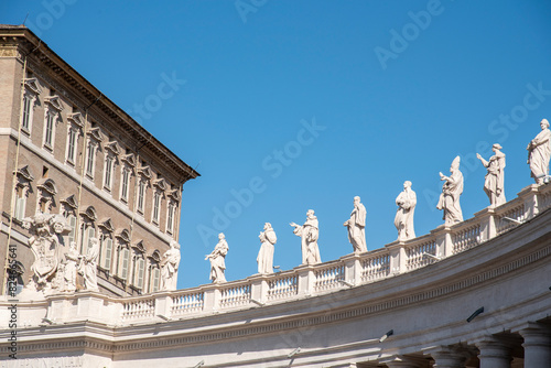 St. Peter's Square is the most famous landmark in Vatican City, Rome, Italy