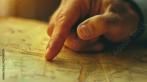 A pointed finger emphasizing a key point on a chart, signifying clarity and direction