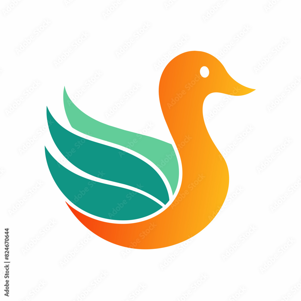 Modern duck logo design vector art illustration Modern duck logo design vector art illustration