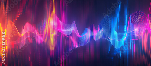 Sound wave . Dynamic vibration wallpaper.frequency modulation photo