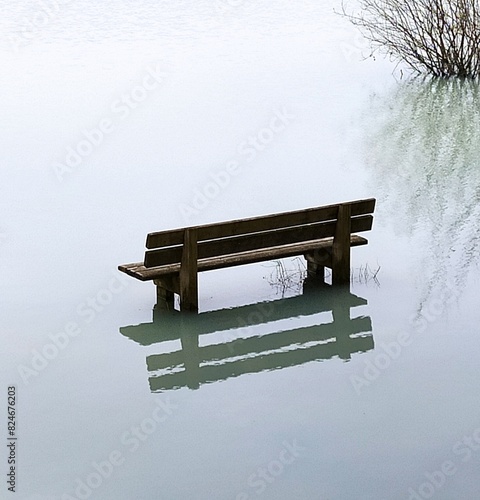 Bench in the water