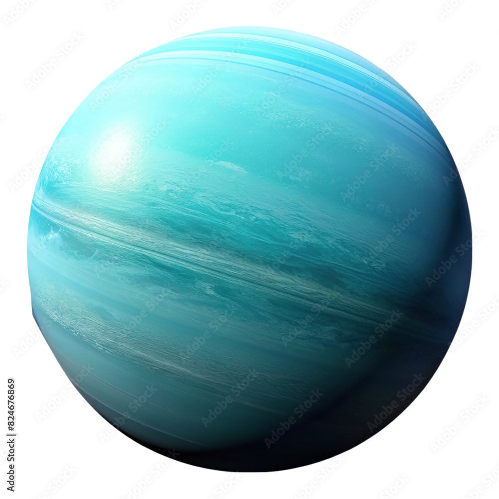 A blue and white planet on transparent background A blue and white planet on transparent background
