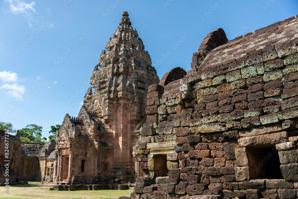 Fototapeta premium Prasat Hin Phanom Rung Hindu religious ruin located in Buri Ram Province Thailand