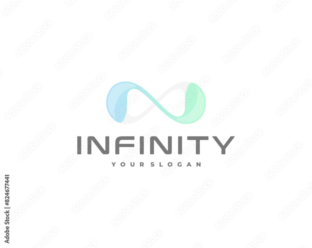 Infinity symbol with smooth flow vector logo design Infinity symbol with smooth flow vector logo design
