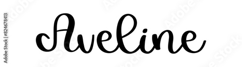 Aveline - black color - name written - ideal for websites, presentations, greetings, banners, cards, t-shirt, sweatshirt, prints, cricut, silhouette, sublimation, tag