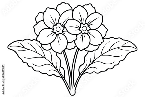 Flower arrangement line art vector design