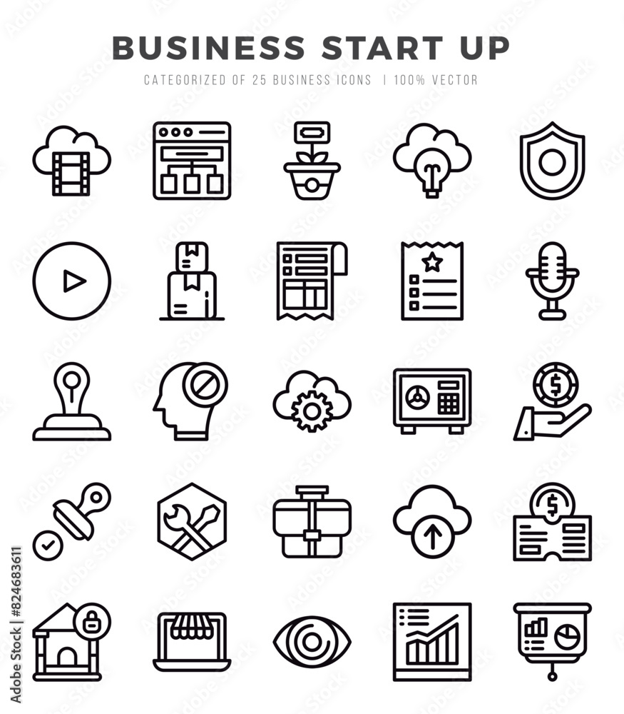 Business Start Up icons set. Vector illustration. Business Start Up icons set. Vector illustration.