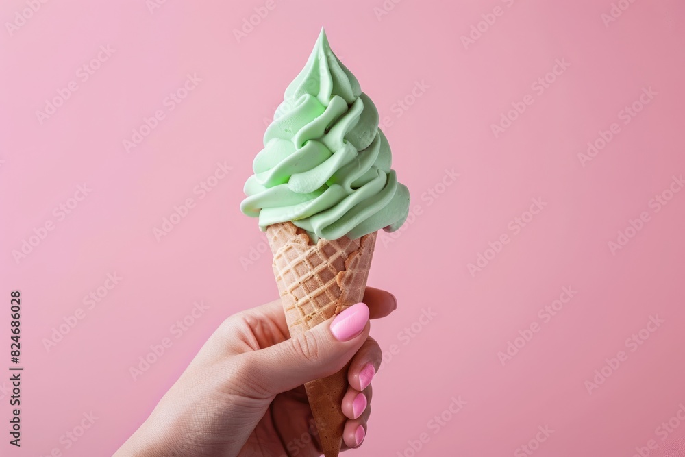 Close up of holding a cone in hand Close up of holding a cone in hand