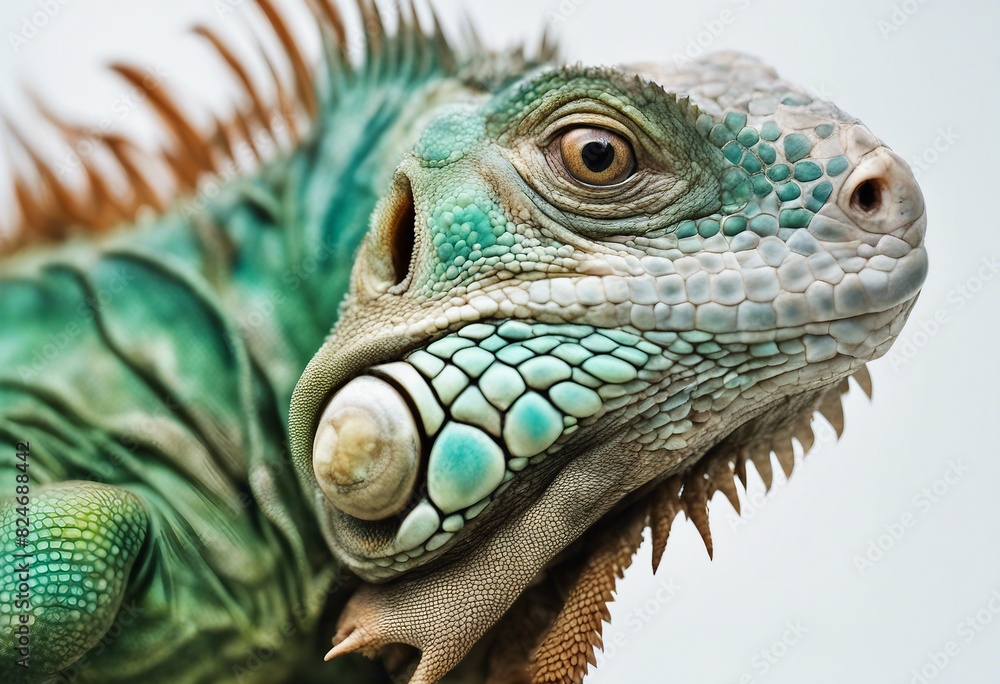 Fiji Banton Iguanas, isolated white background
Fiji Banton Iguanas, isolated white background