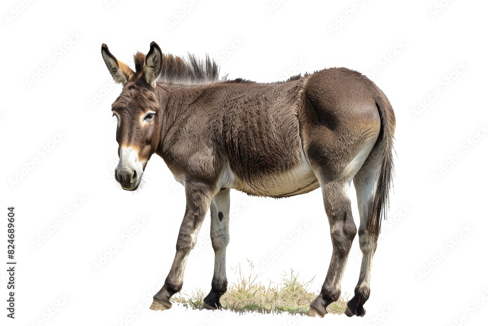 A donkey standing in the grass, suitable for various projects