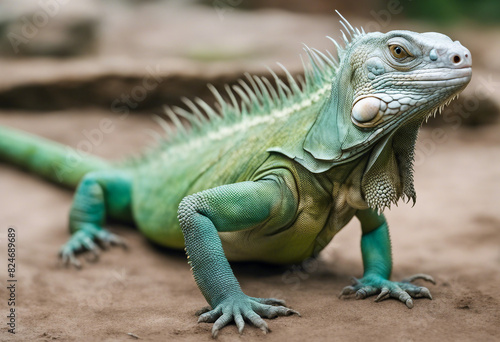 Fiji Banton Iguanas  isolated white background 