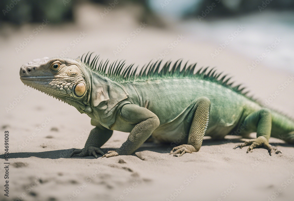 Fiji Banton Iguanas, isolated white background
Fiji Banton Iguanas, isolated white background
