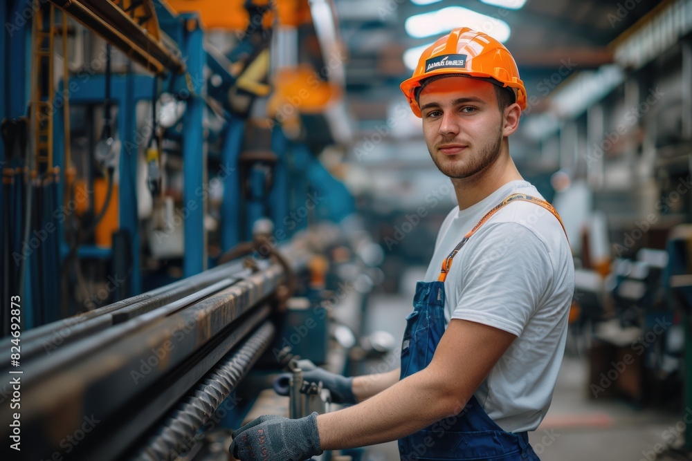 Workshop workers, hands crossed, looking at the camera