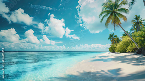 Tropical and Beach Island Landscape Beautiful View