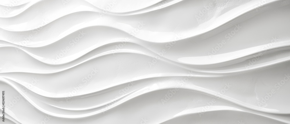 White waves 3d tiles tile ceramic texture wall background banner panorama