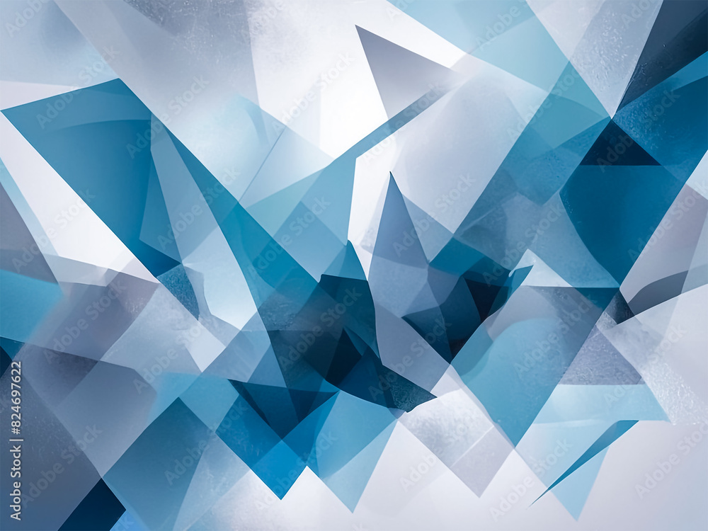 Modern geometric abstract shapes in various shades of blue and gray background Modern geometric abstract shapes in various shades of blue and gray background
