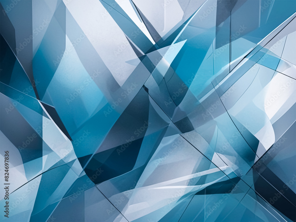 Modern geometric abstract shapes in various shades of blue and gray background Modern geometric abstract shapes in various shades of blue and gray background
