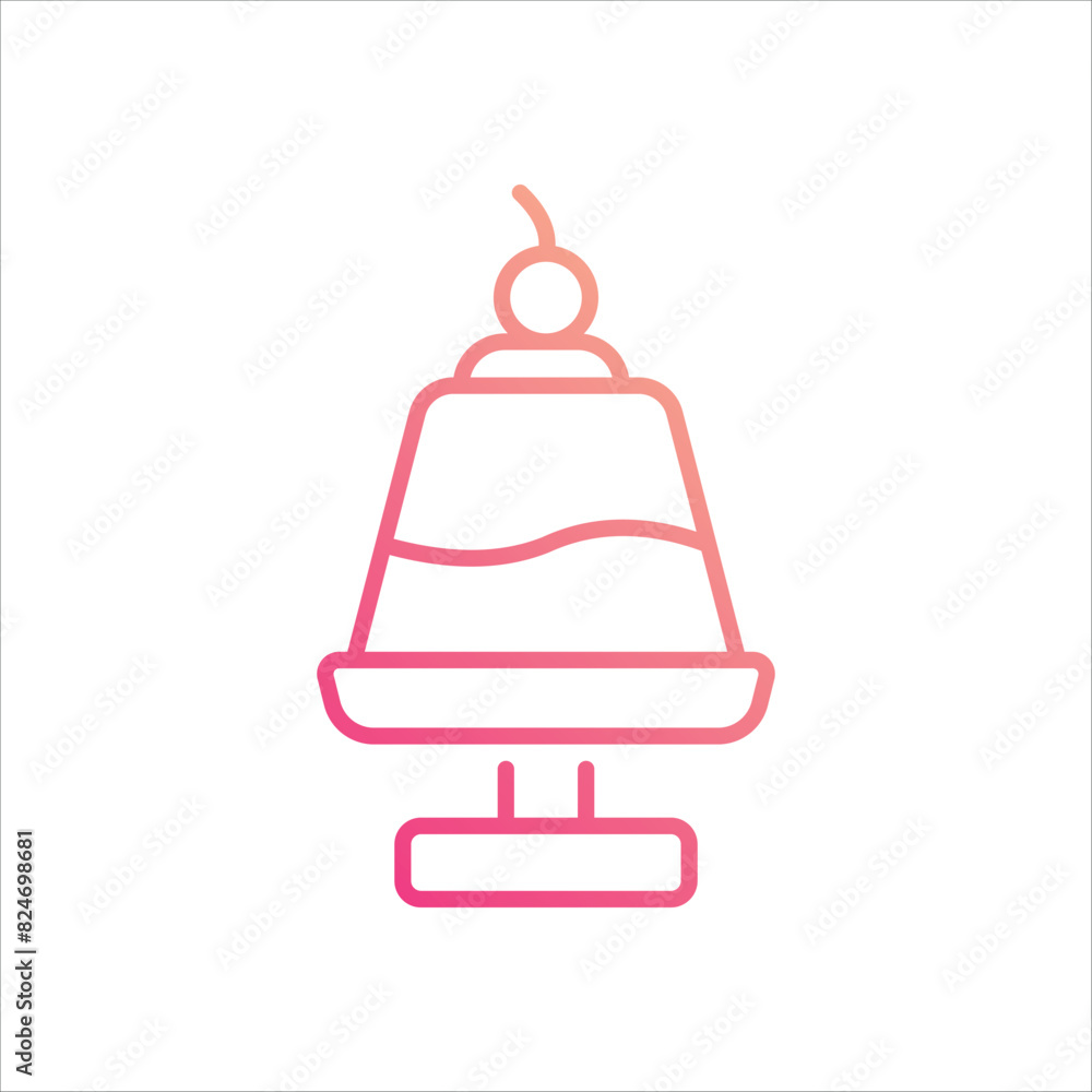 Pudding vector icon Pudding vector icon