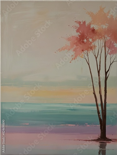 Abstract vibrant painting ai generated